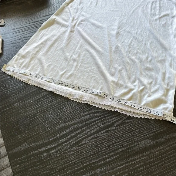 Vintage Vassarette Nylon Lace Slip Dress in White Made in USA Paper Tag, XL - Picture 10 of 10